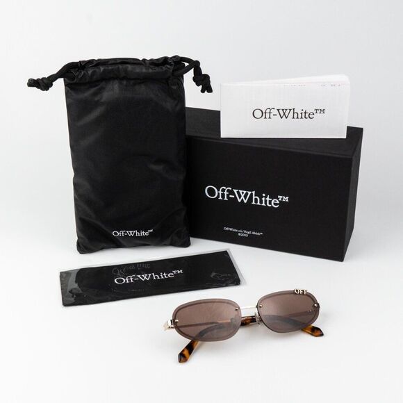 SALE!!! Off-White MIAMI Women Sunglasses Gold OERI13M MIAMI 7664 NEW AUTHENTI main image 11